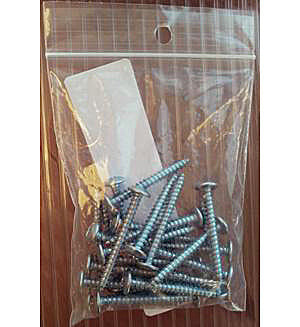 Zinc Plated Pan Head Screws for Aluminum Bar Caps & Poly Snap Caps