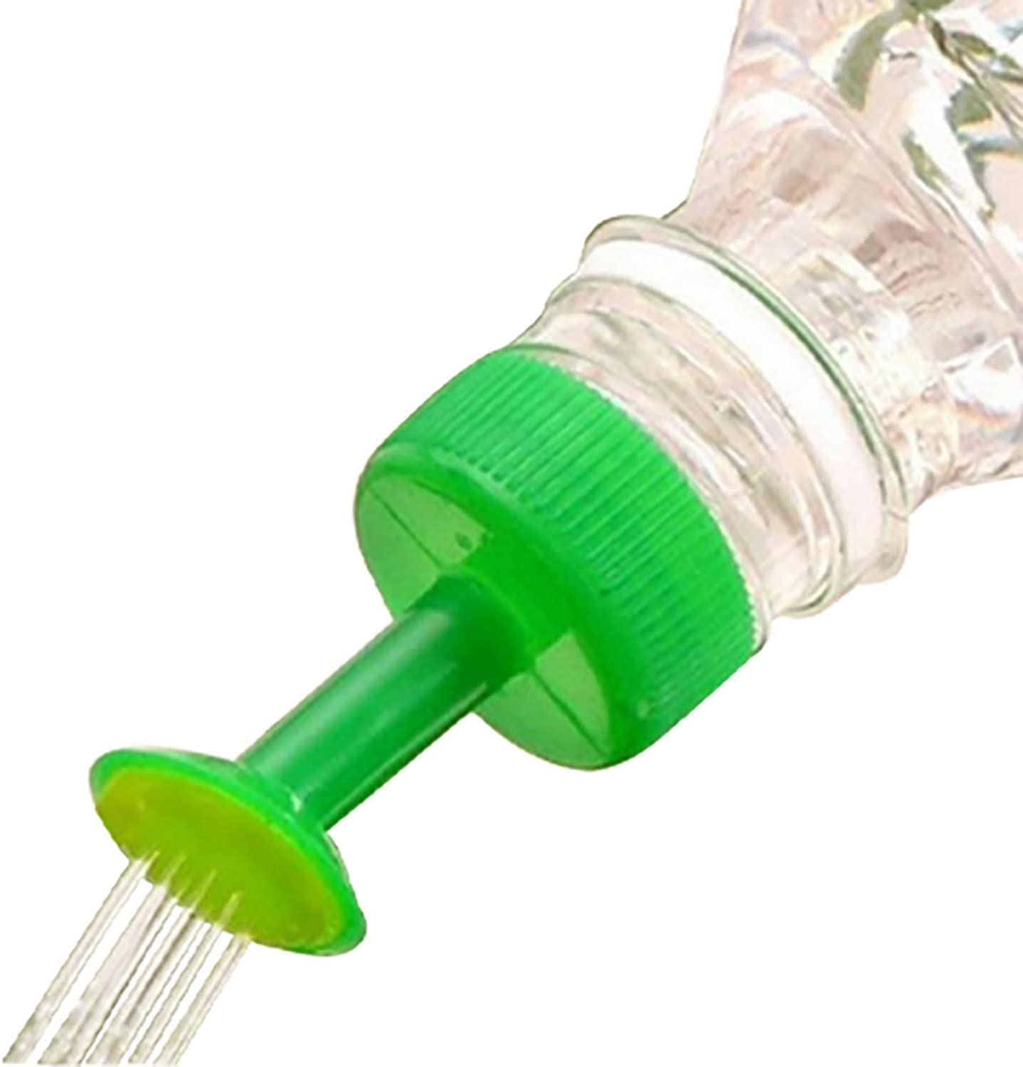 Beverage Bottle Watering Nozzle -image of the green nozzle being used