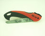 Image of the Felco 600 Folding Saw partially closed, featuring a black and red handle.