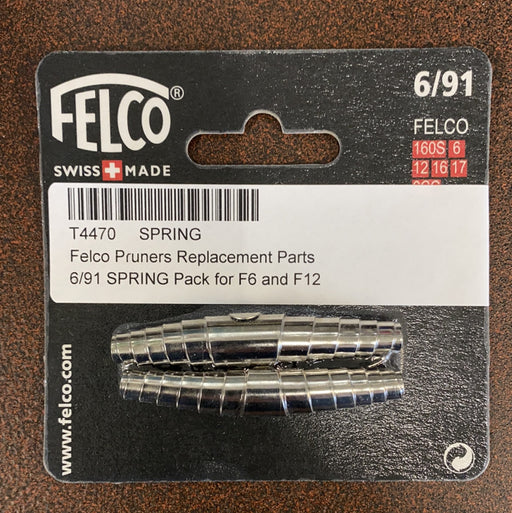 Felco 6/91 Replacement Spring 2-Pack in its original packaging, displaying the products.