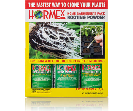 Hormex Professional Rooting Powder, Set of 3 - packaging image showing an example of growth.