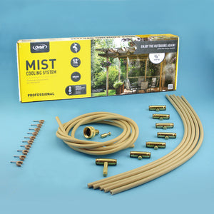 Professional 12 Foot Mist Cooling System - image of the box and all the individual parts