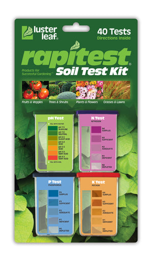 Rapitest Soil Test Kit - package with the four different tests