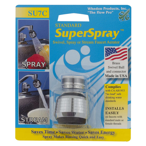 Whedon Super Spray Faucet Aerator SU7C Leaf in its original packaging