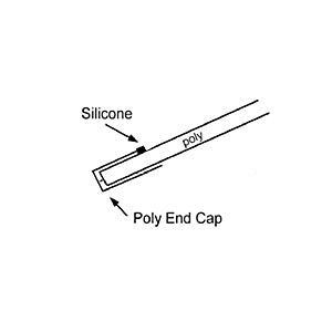 16mm Polycarbonate End Cap - 4 ft L