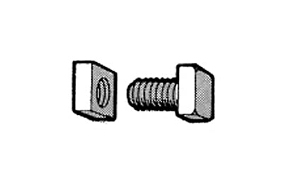 Elite English Square Head Nuts & Bolts, 1/2" L