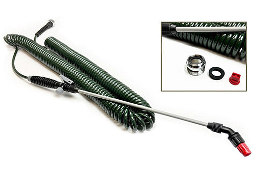 Mini Coil Water Hose and Wand, 3/16" ID