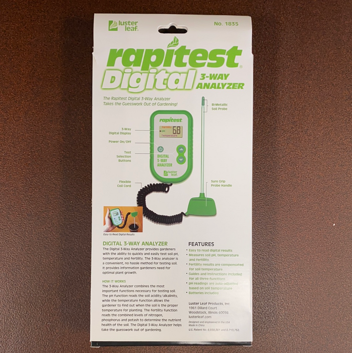 Digital 3-Way Soil Analyzer